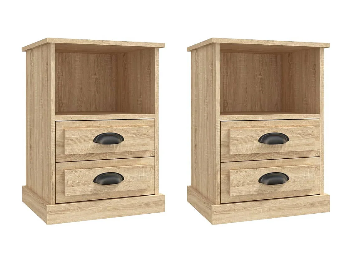 Comodini 2 pz Rovere Sonoma 43x36x60 cm