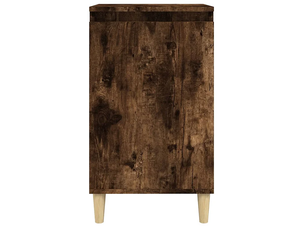 Nachtkastje 40x35x70 cm bewerkt hout gerookt eikenkleurig