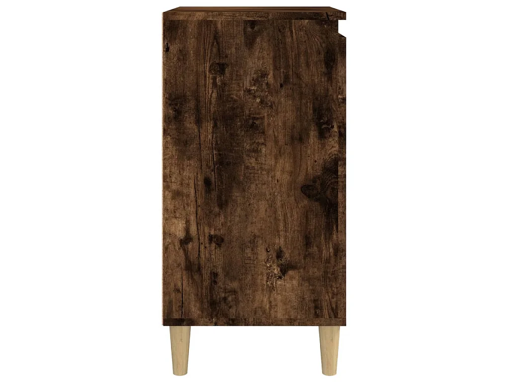 Nachtkastje 40x35x70 cm bewerkt hout gerookt eikenkleurig