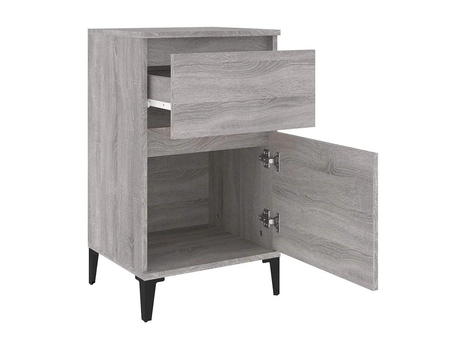 Comodino Grigio Sonoma 40x35x70 cm