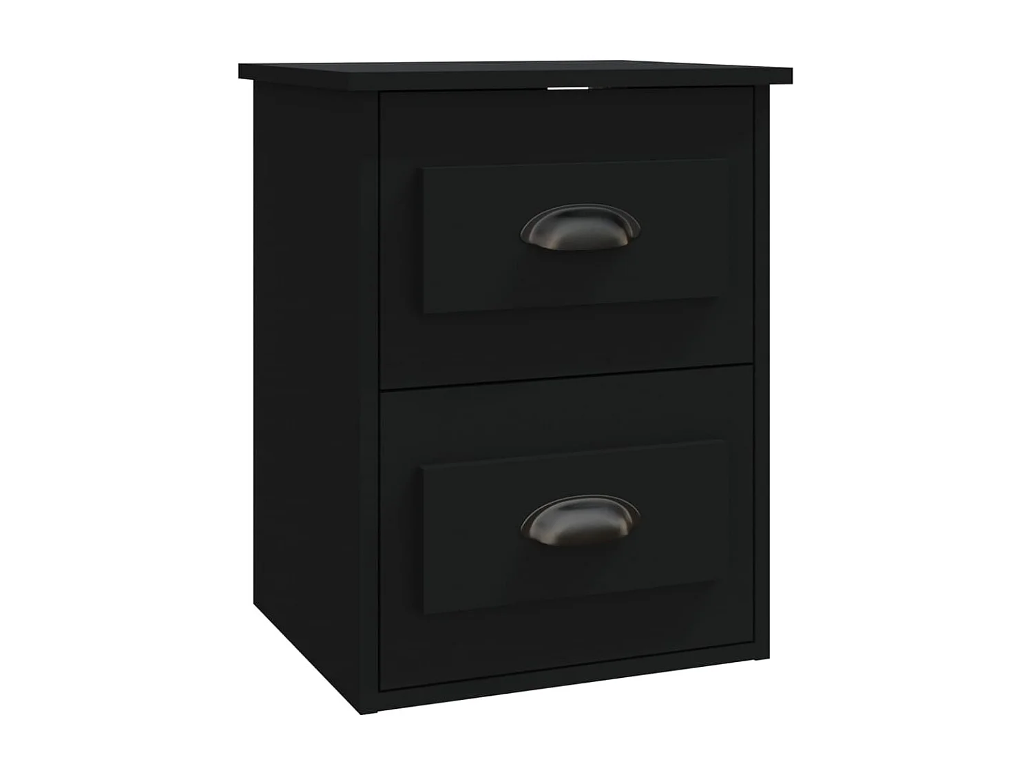 Nachtkastjes 2 st wandgemonteerd 41,5x36x53 cm zwart