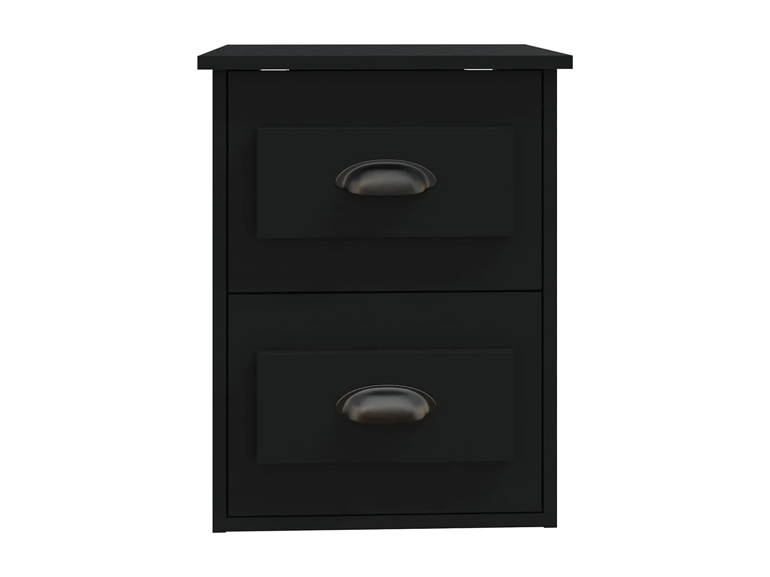 Nachtkastjes 2 st wandgemonteerd 41,5x36x53 cm zwart