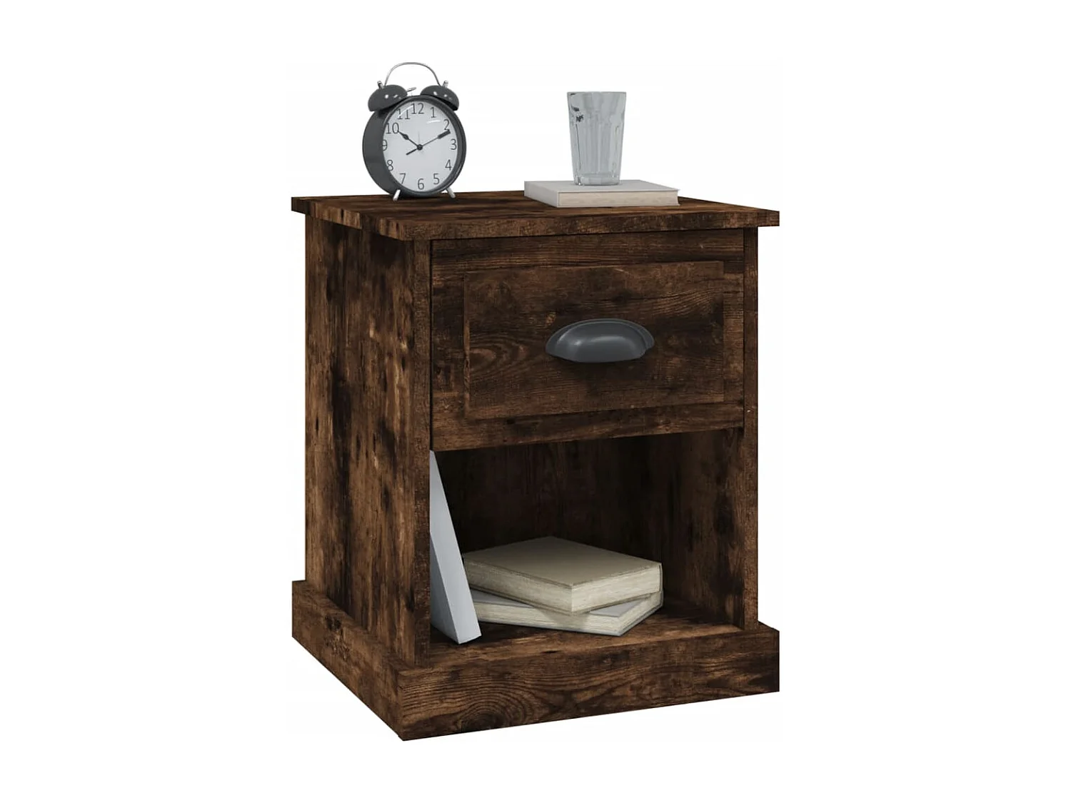 Mesa cabeceira 39x39x47,5 cm derivados madeira carvalho fumado