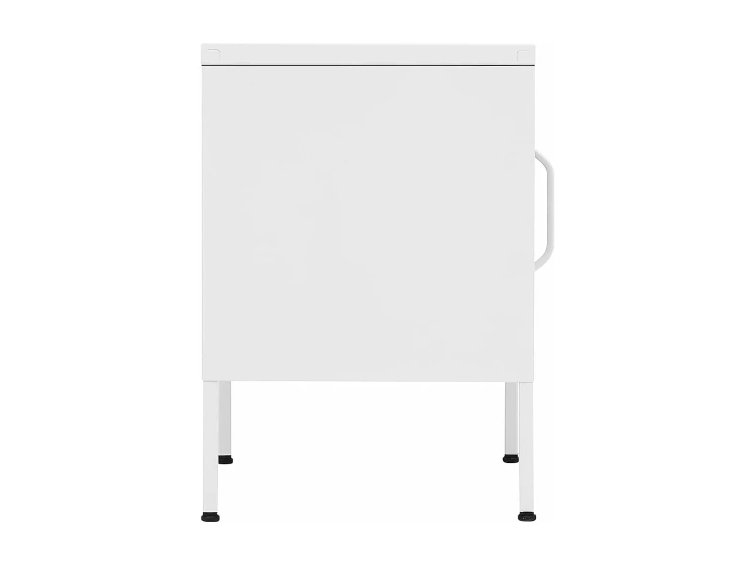 Table de chevet Blanc 35x35x51 cm Acier