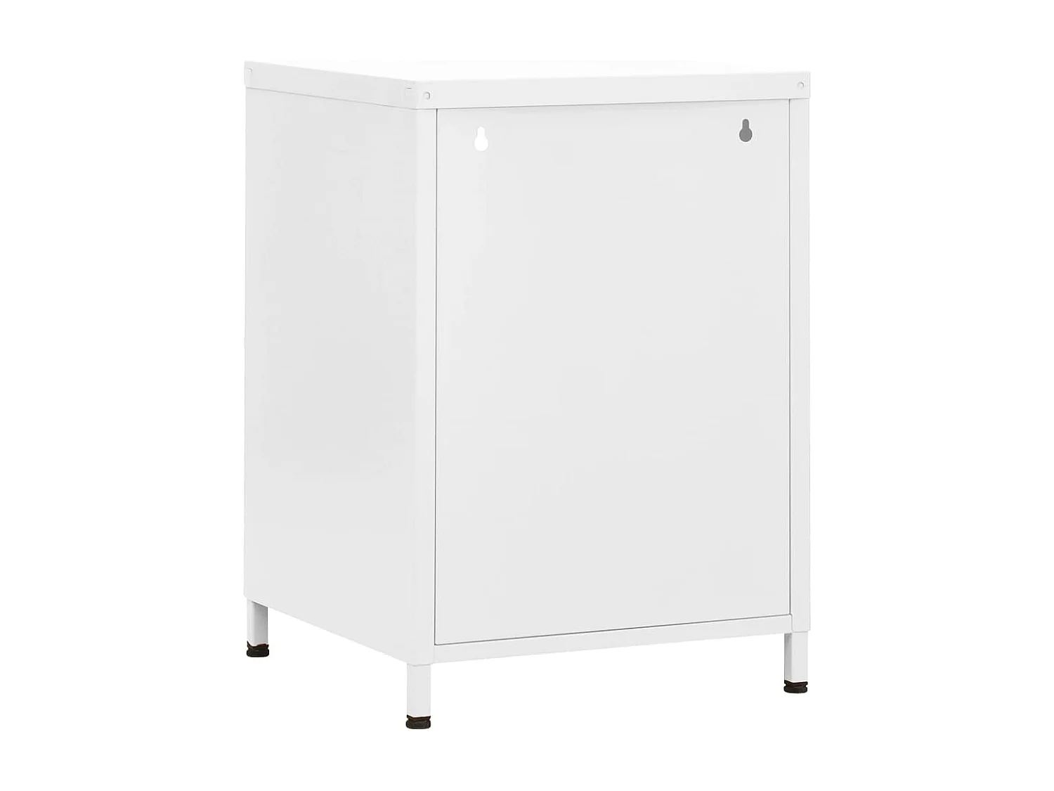 Table de chevet Blanc 35x35x51 cm Acier