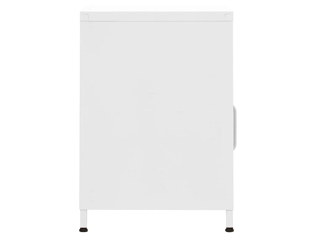 Table de chevet Blanc 35x35x51 cm Acier