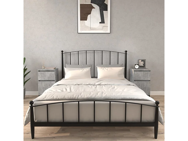 Nachtkastjes 2 st 40x35x70 cm betongrijs