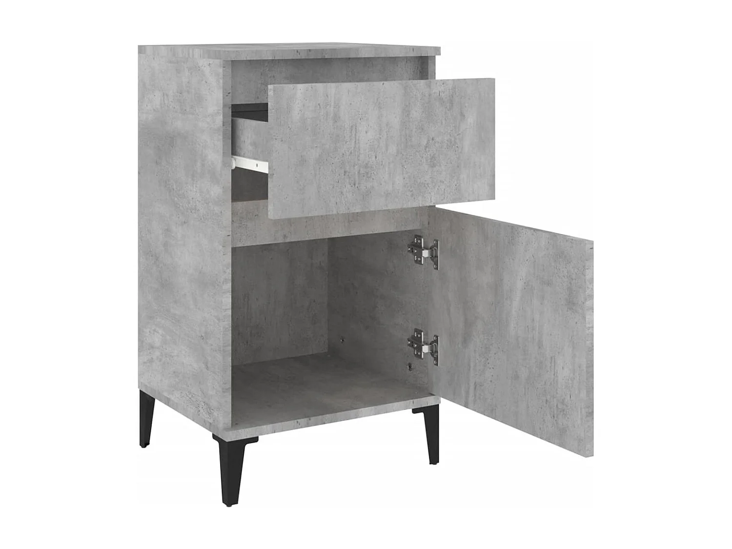 Tables de chevet 2 pcs gris béton 40x35x70 cm