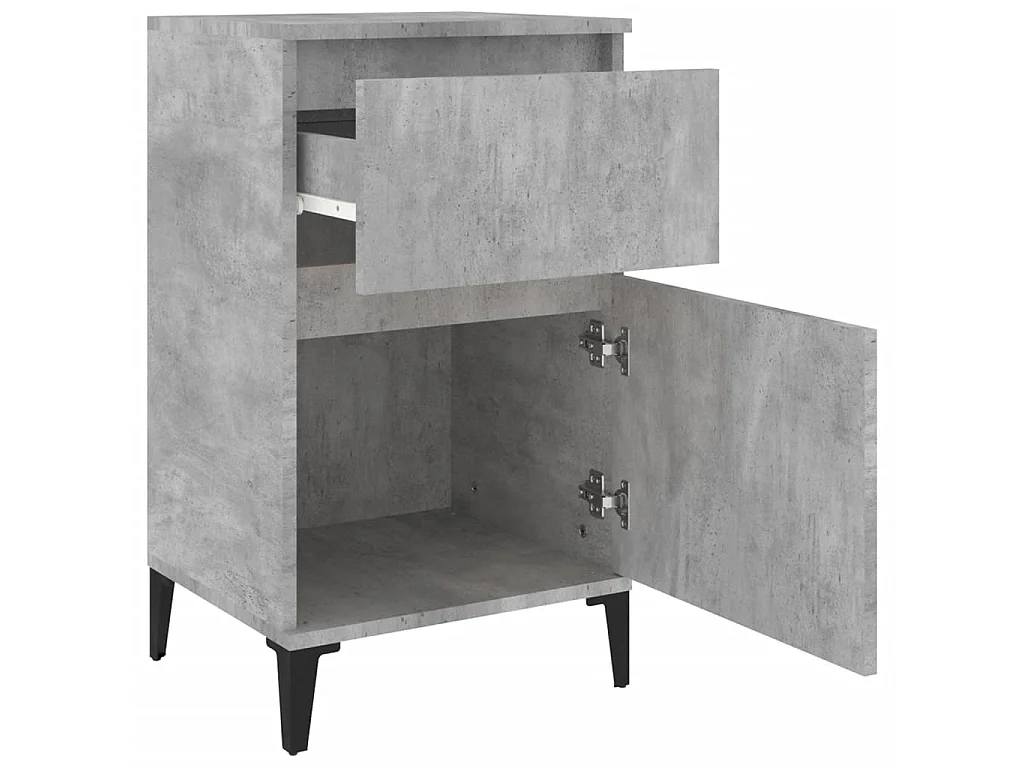 Nachtkastjes 2 st 40x35x70 cm betongrijs