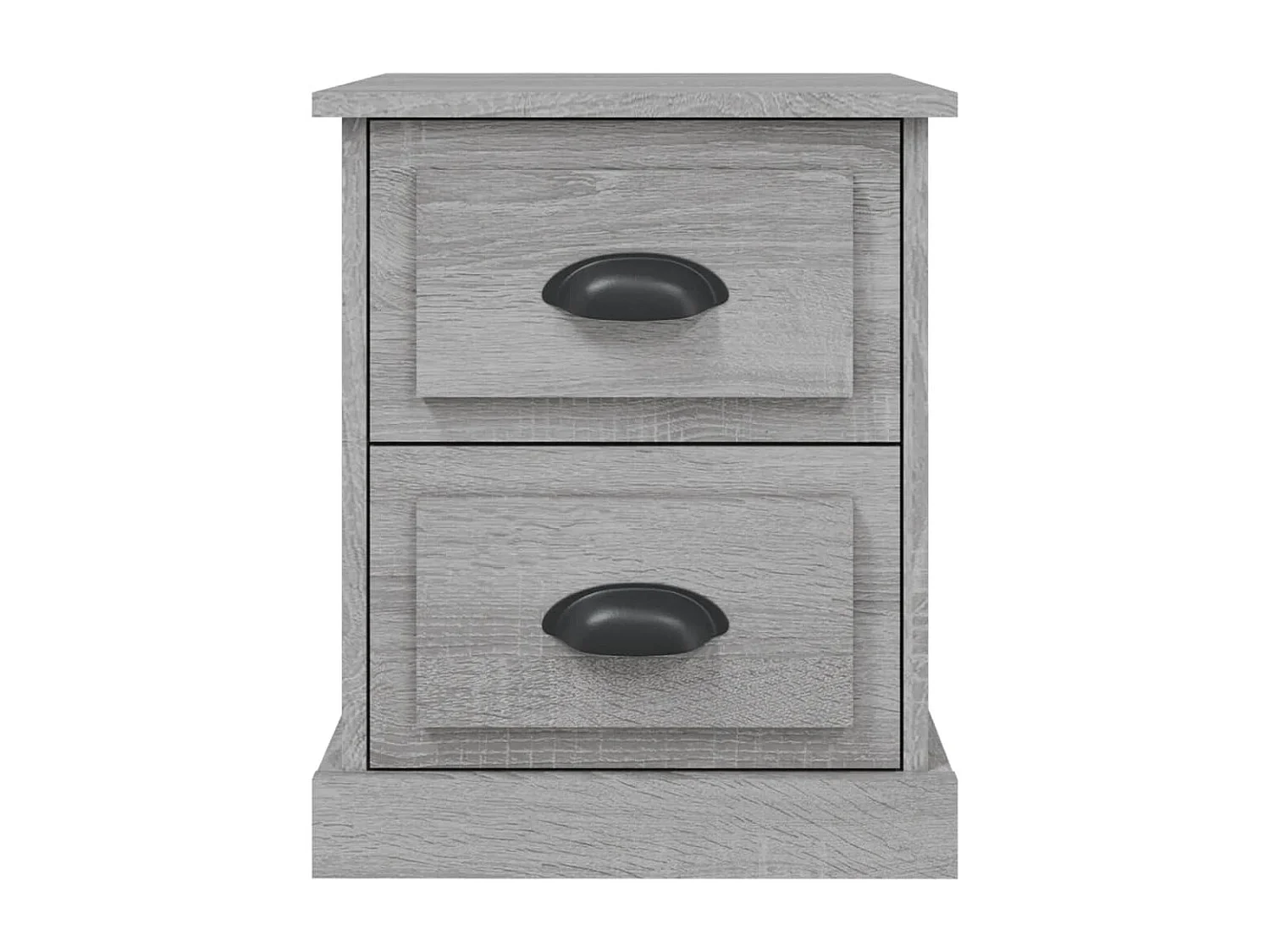 Nachtkastjes 2 st 39x39x47,5 cm bewerkt hout grijs sonoma eiken