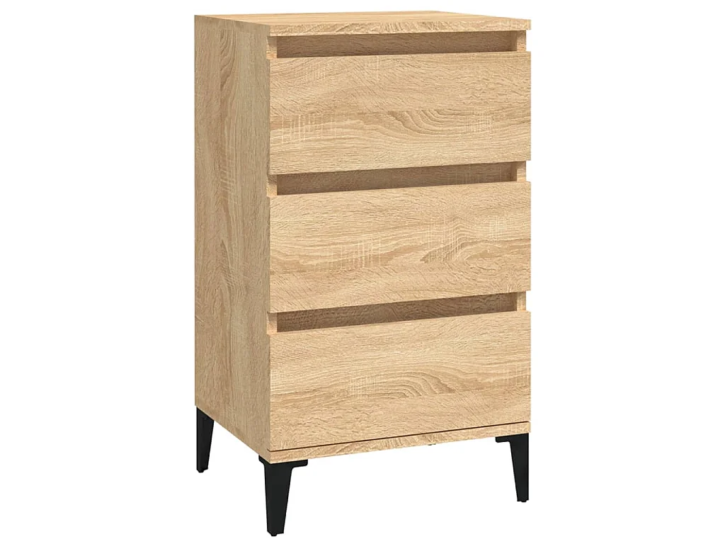 Nachtkastje 40x35x70 cm bewerkt hout sonoma eikenkleurig