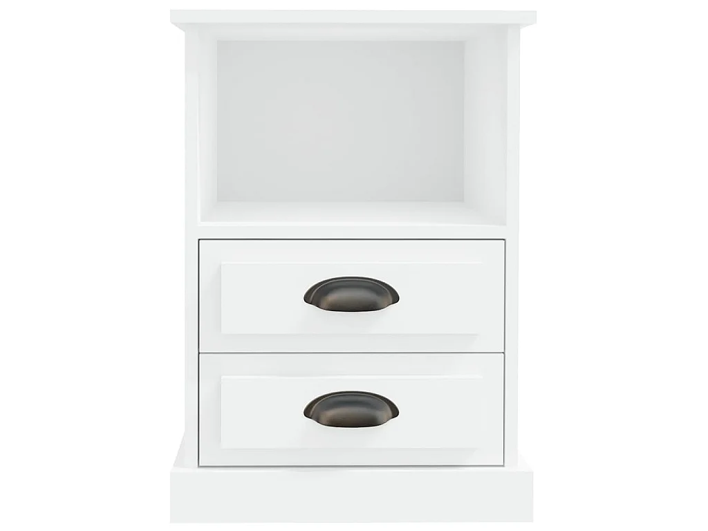 Table de chevet blanc 43x36x60 cm