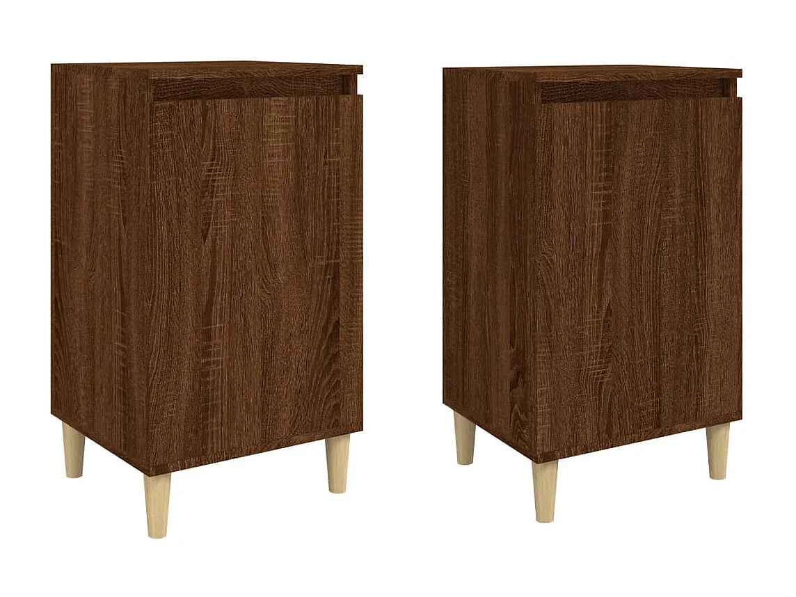 Mesa de cabeceira 2 pcs derivados de madeira carvalho castanho