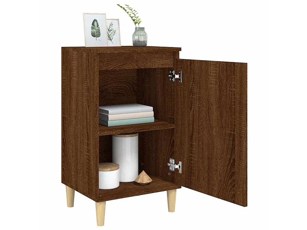 Comodini 2 pz Rovere Marrone 40x35x70 cm in Legno Multistrato