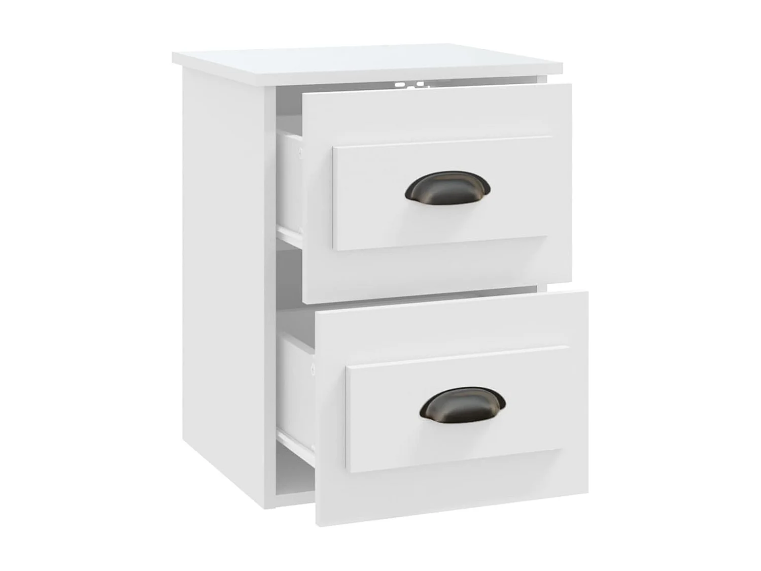 Table de chevet murale blanc 41,5x36x53 cm