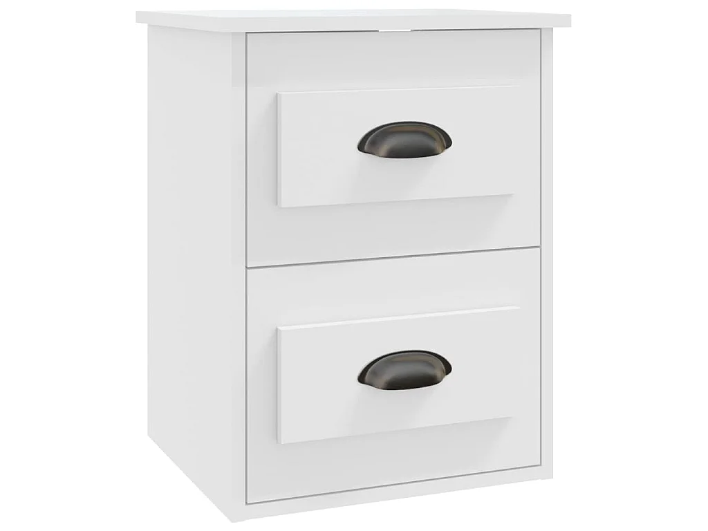 Table de chevet murale blanc 41,5x36x53 cm