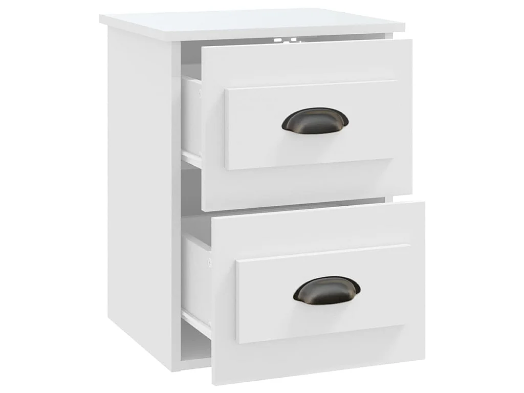 Table de chevet murale blanc 41,5x36x53 cm