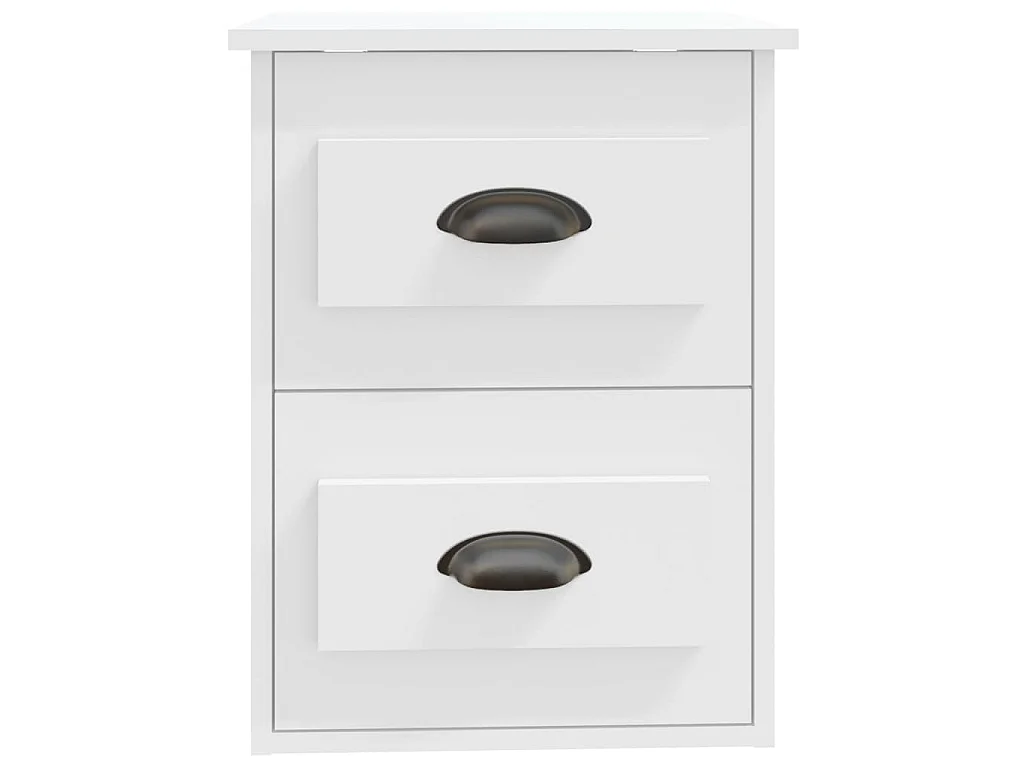 Table de chevet murale blanc 41,5x36x53 cm