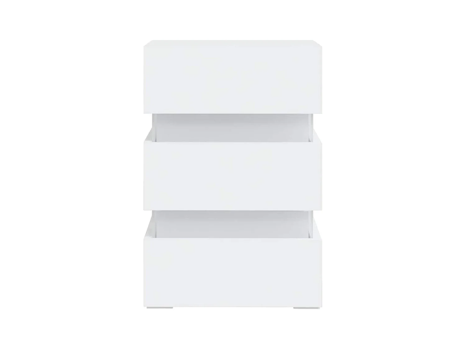 326846  Nachtkastje LED 45x35x67 cm bewerkt hout wit