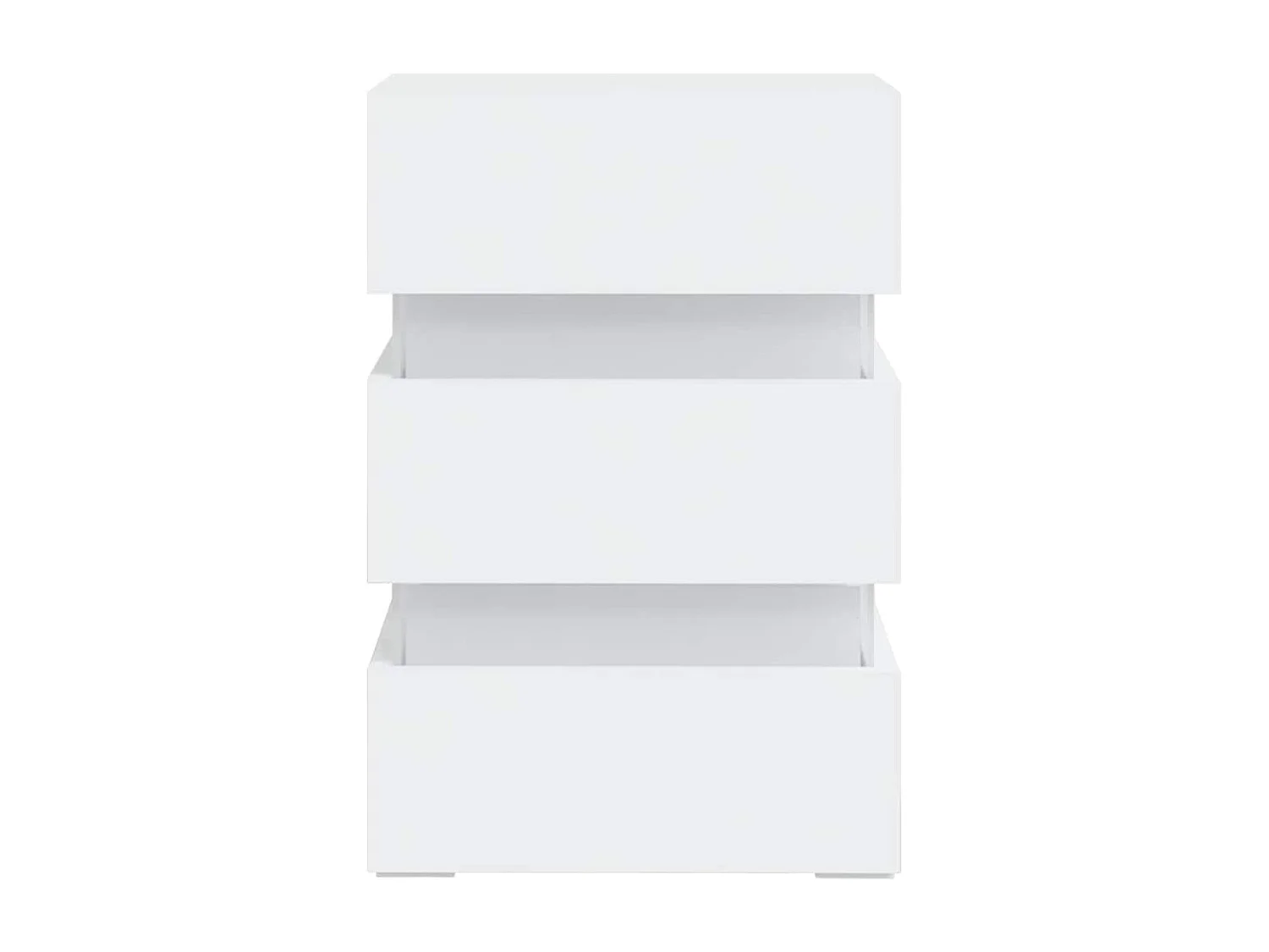 326846  Nachtkastje LED 45x35x67 cm bewerkt hout wit