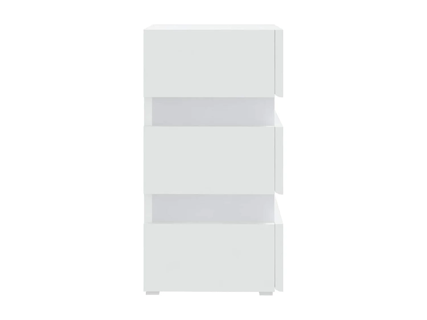 326846  Nachtkastje LED 45x35x67 cm bewerkt hout wit