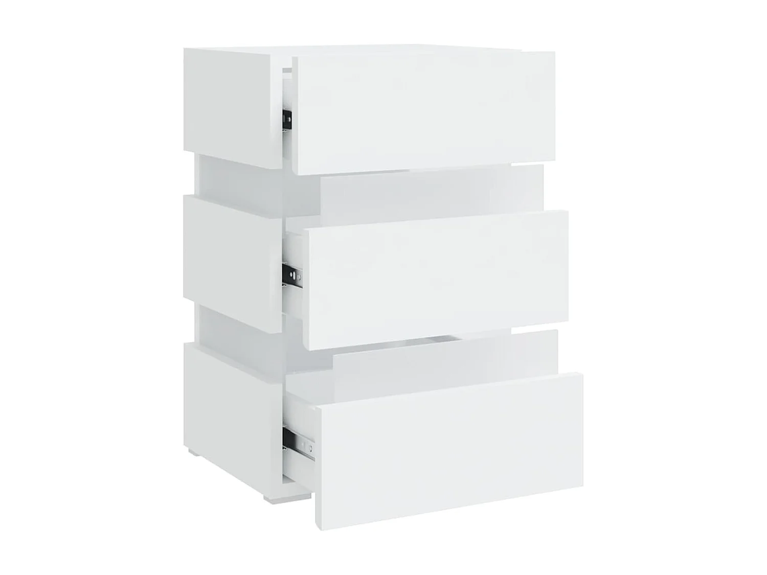 326846  Nachtkastje LED 45x35x67 cm bewerkt hout wit