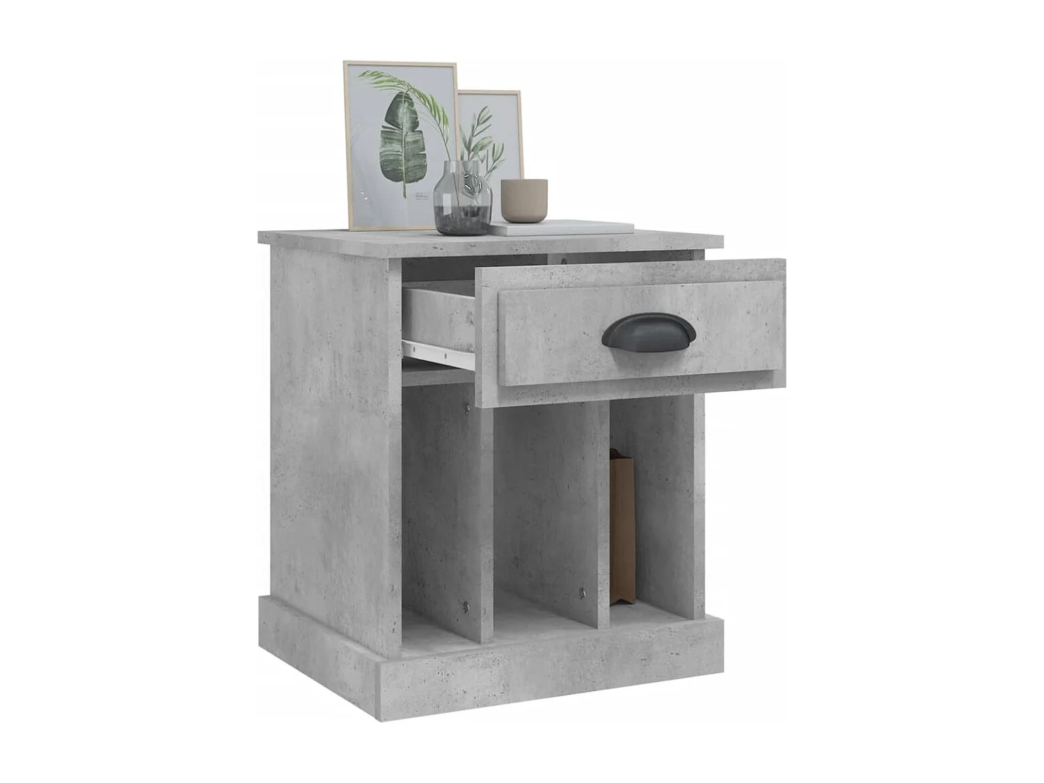 Tables de chevet 2 pcs gris béton 43x36x50 cm
