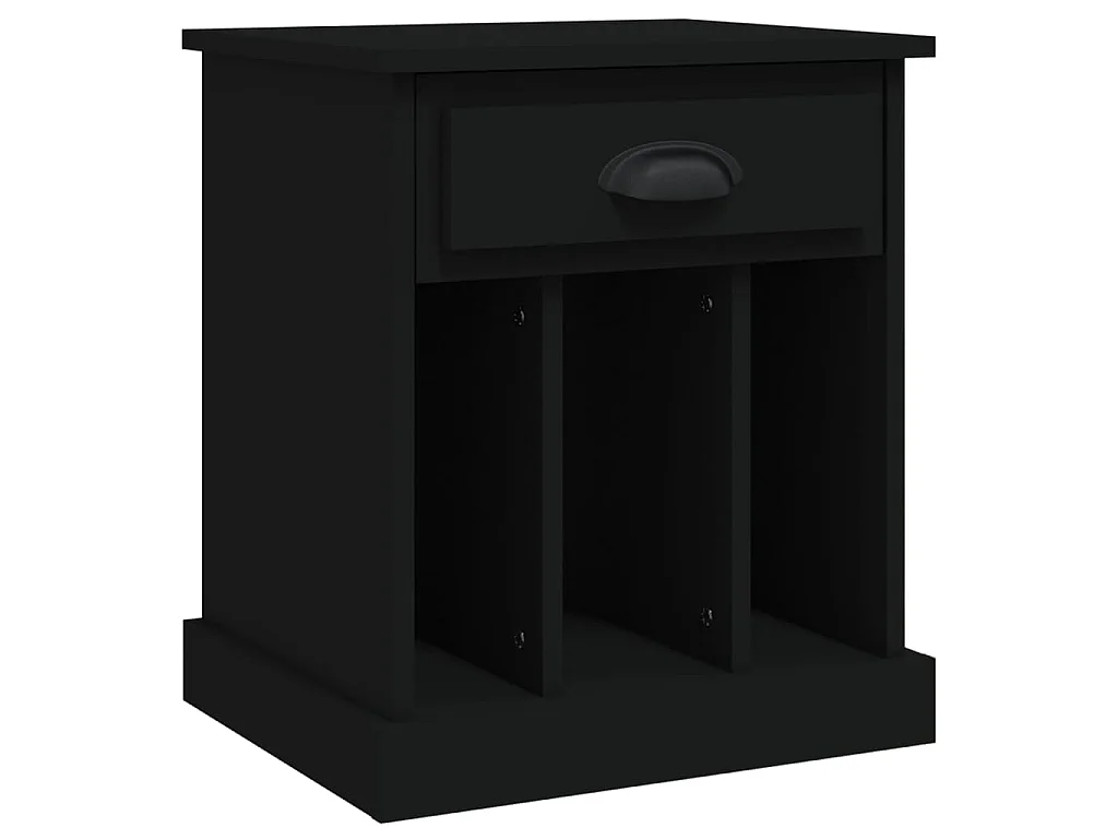 Table de chevet noir 43x36x50 cm