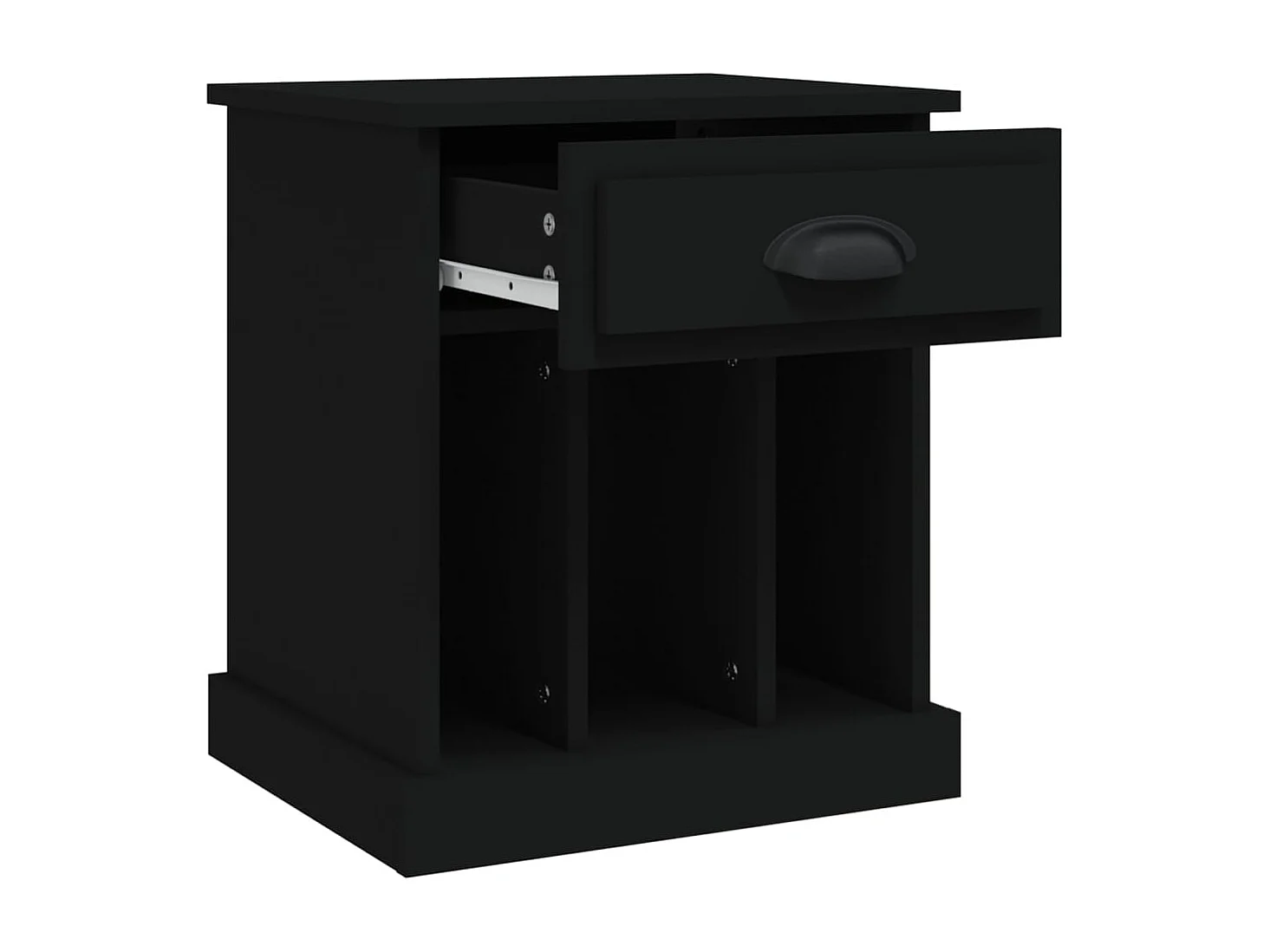 Table de chevet noir 43x36x50 cm