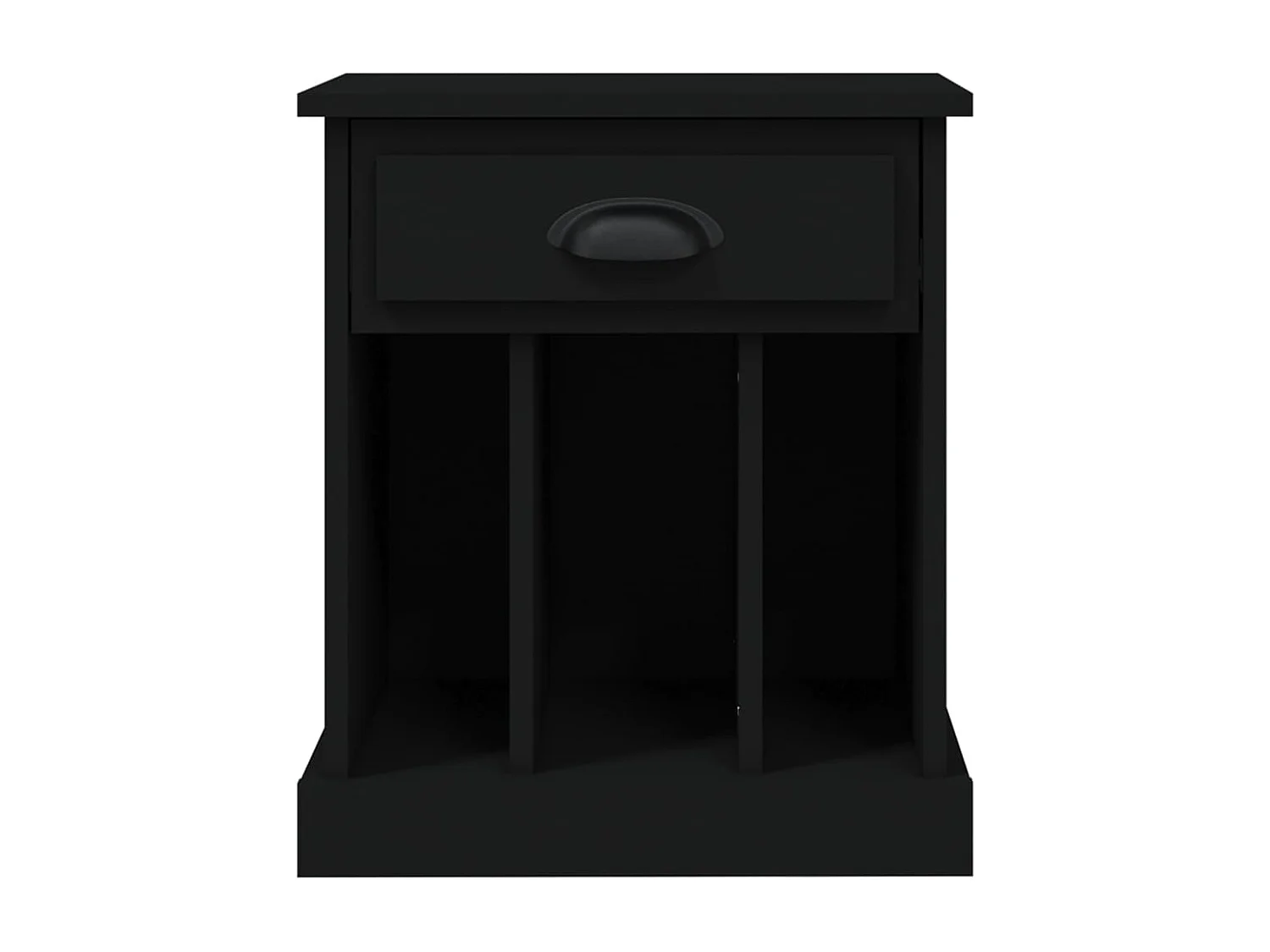 Table de chevet noir 43x36x50 cm