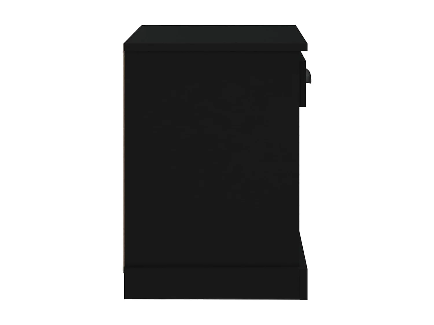 Table de chevet noir 43x36x50 cm