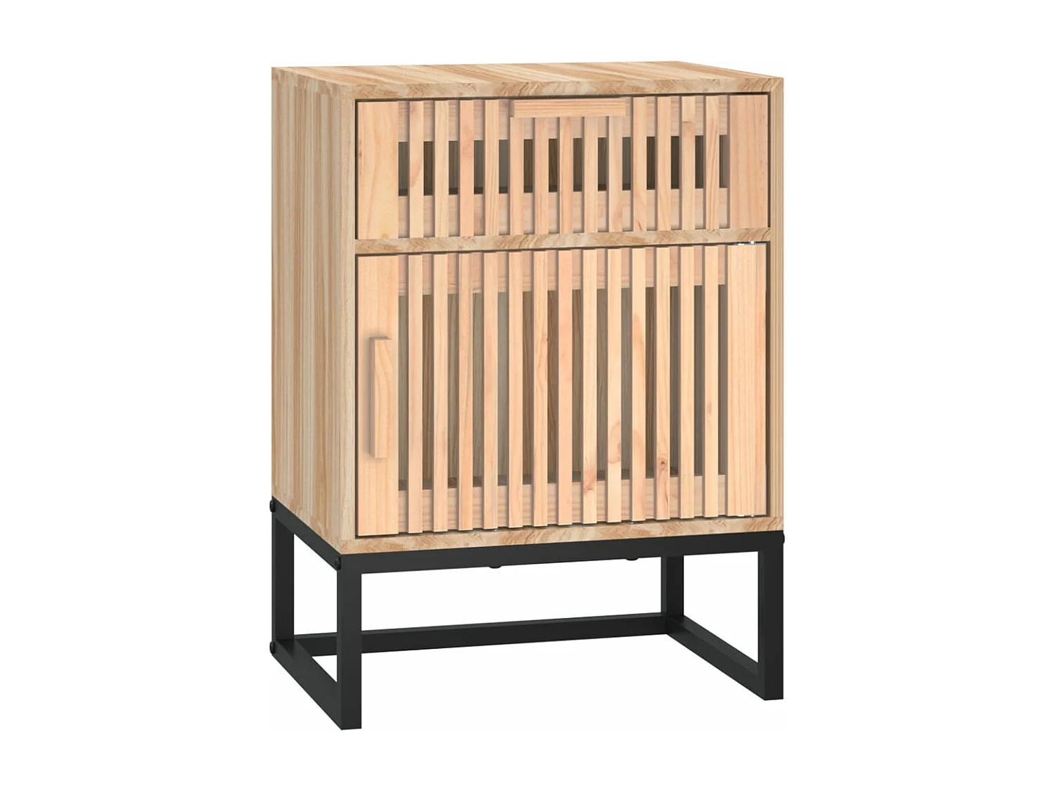 Nachttisch 40x30x55,5 cm Holzwerkstoff & Eisen