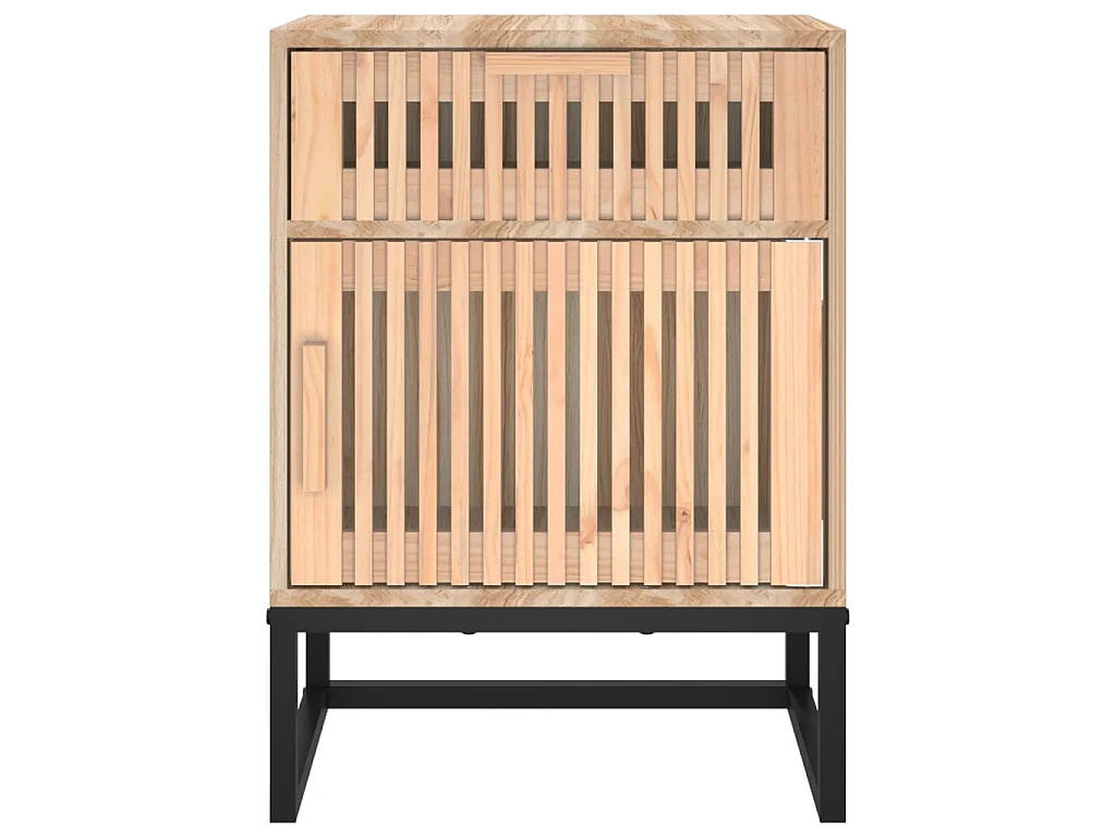 Nachtkastje 40x30x55,5 cm bewerkt hout en ijzer