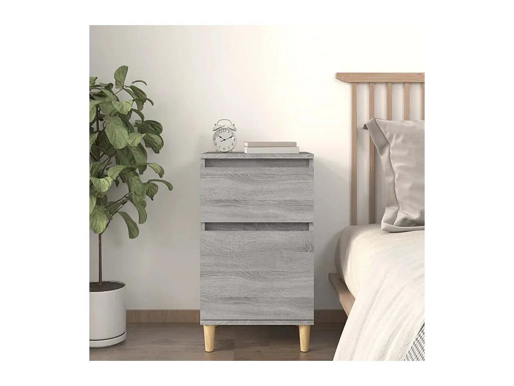 Comodino Grigio Sonoma 40x35x70 cm