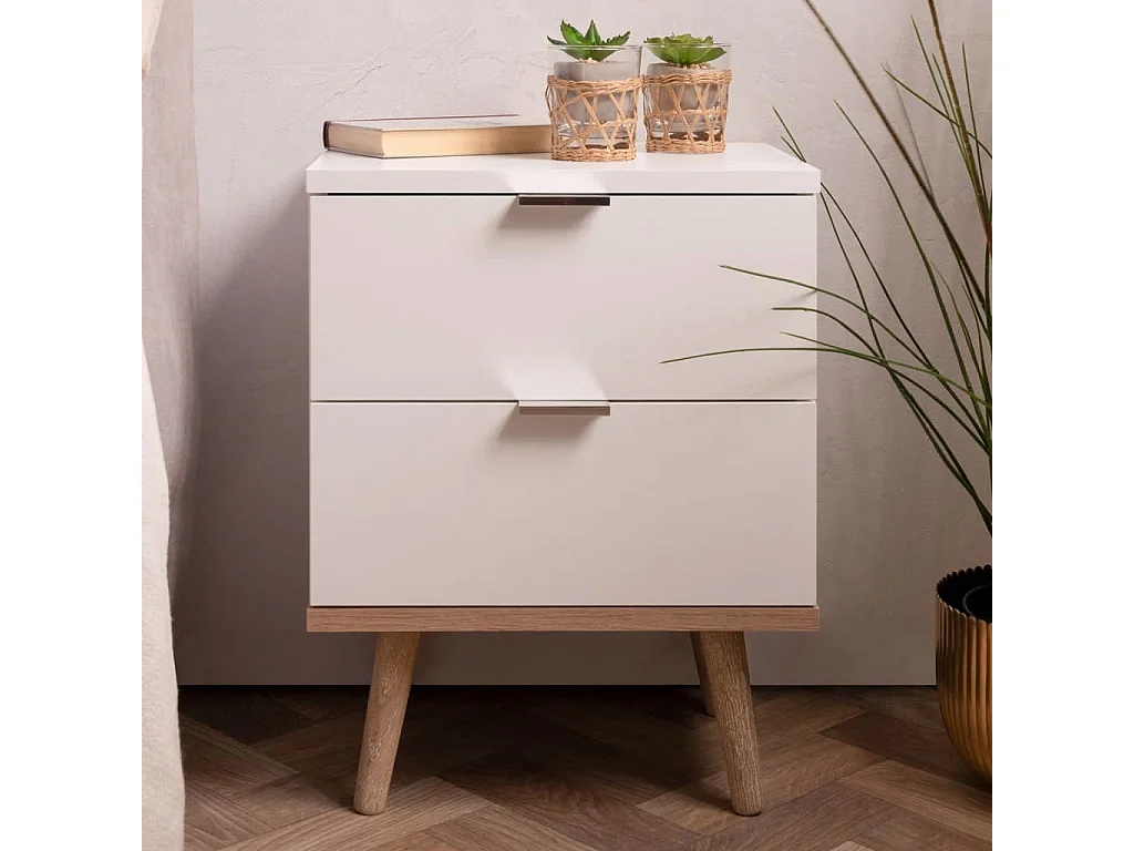 Chevet 2 Tiroirs L40 cm - COPENHAGUE