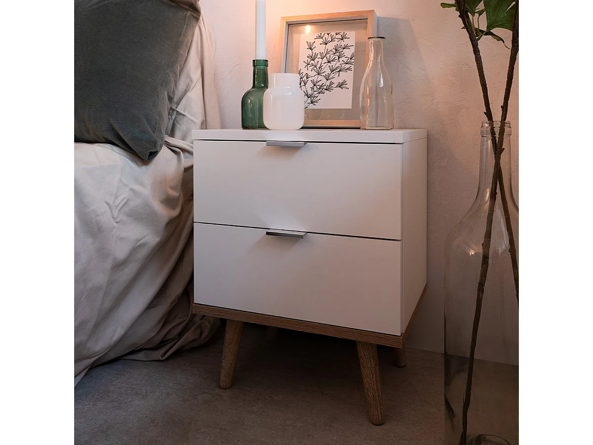 Chevet 2 Tiroirs L40 cm - COPENHAGUE