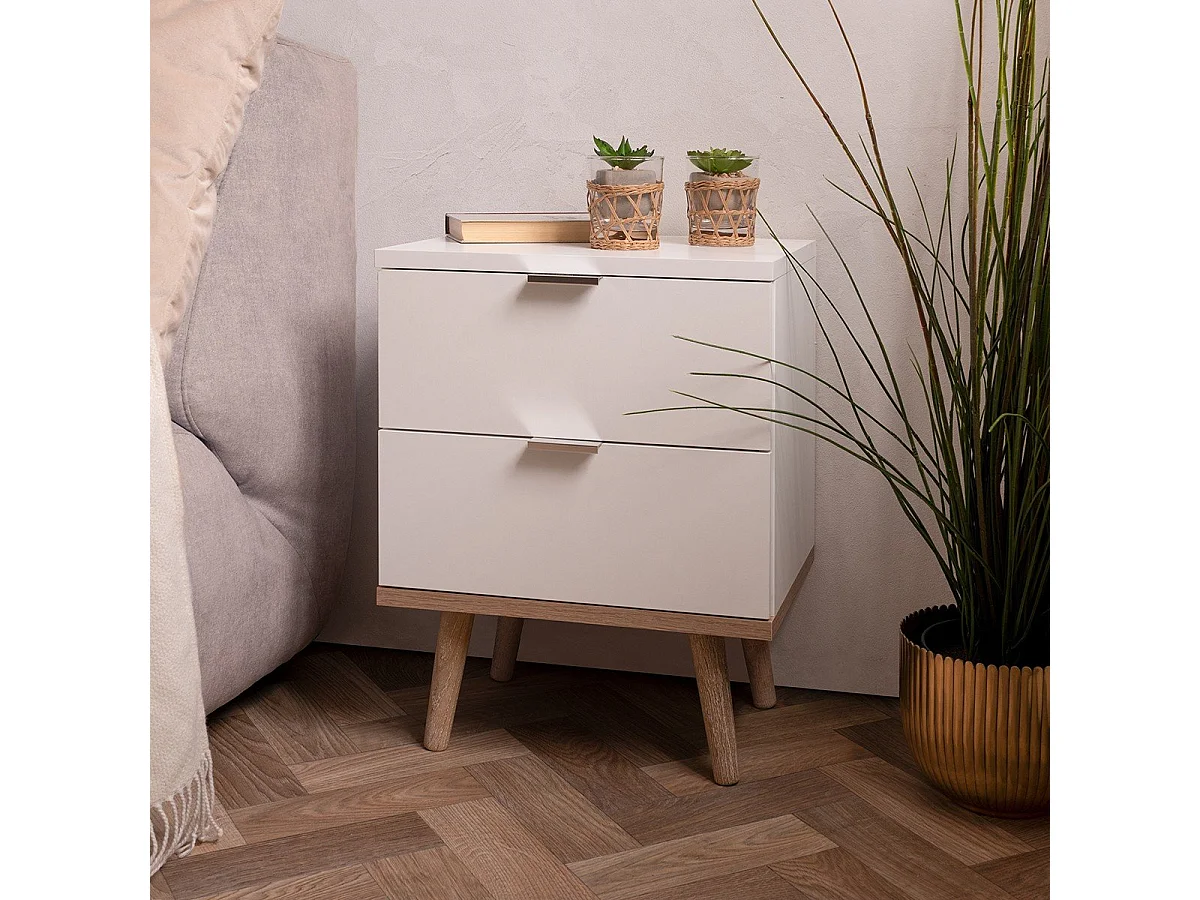 Chevet 2 Tiroirs L40 cm - COPENHAGUE