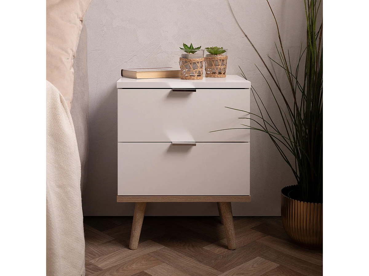 Chevet 2 Tiroirs L40 cm - COPENHAGUE