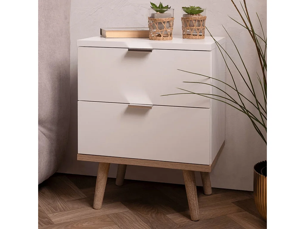 Chevet 2 Tiroirs L40 cm - COPENHAGUE