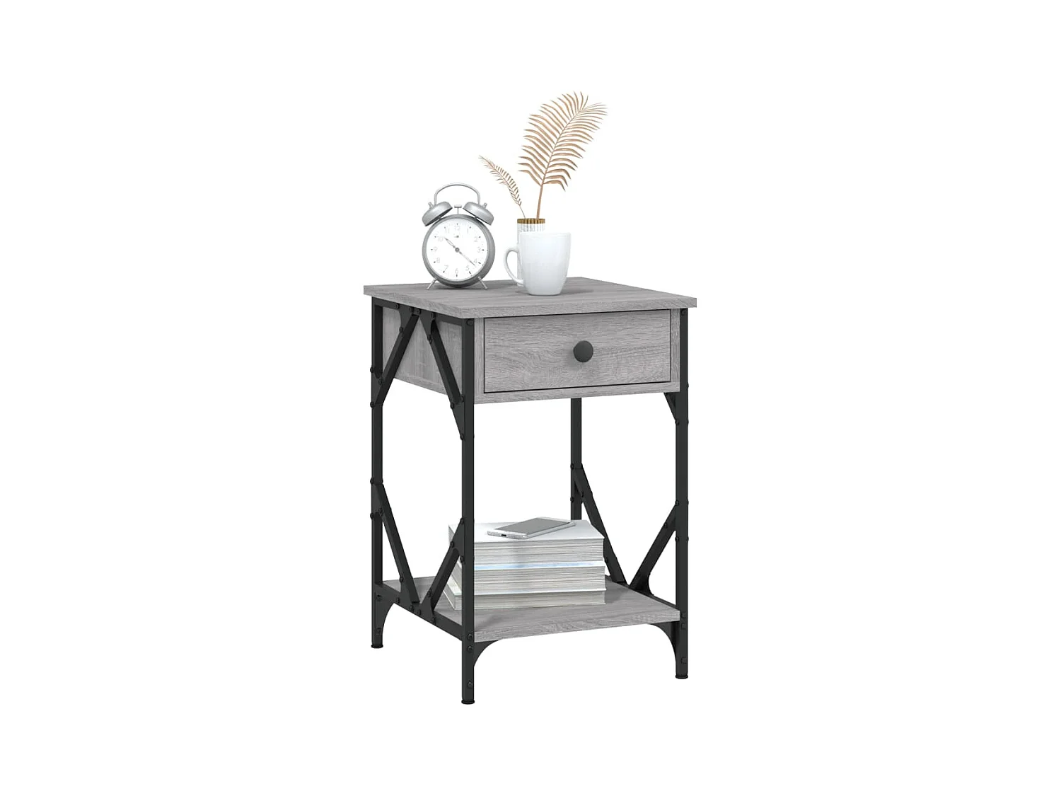 Nachttisch Grau Sonoma 40x42x60 cm Holzwerkstoff