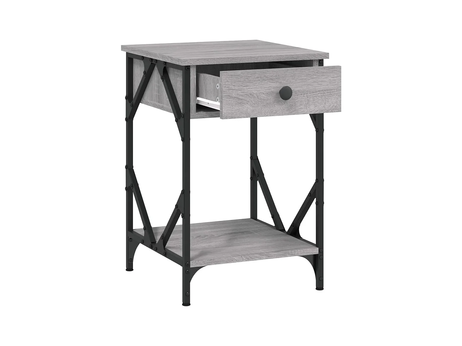 Nachttisch Grau Sonoma 40x42x60 cm Holzwerkstoff