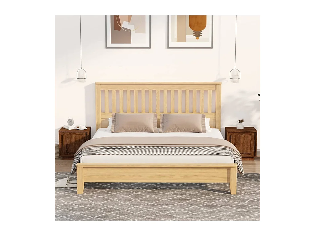 Comodini 2 pz Rovere Marrone 44x35x45 cm in Legno Multistrato