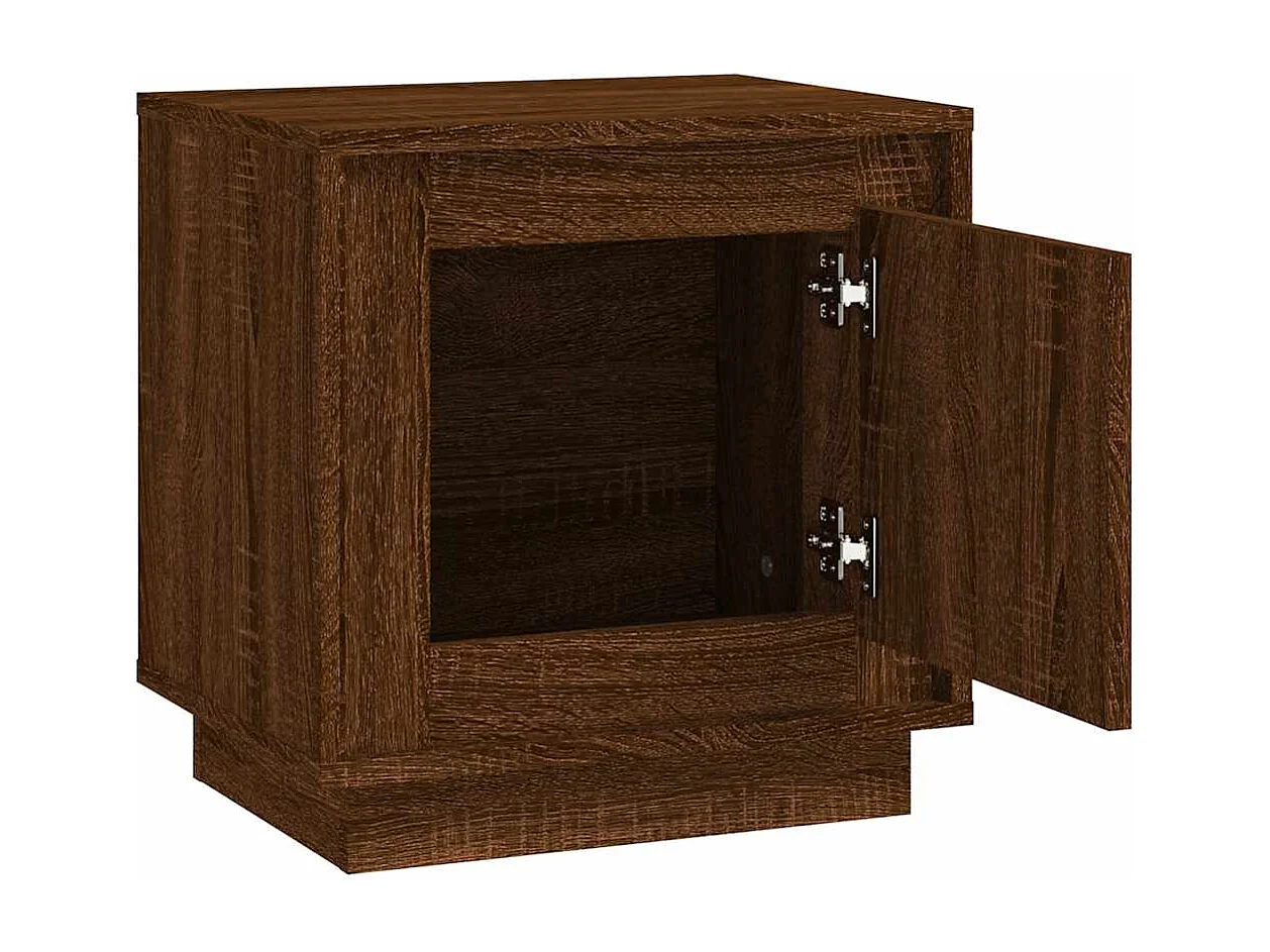 Nachttische 2 Stk. Braun Eichen-Optik 44x35x45 cm Holzwerkstoff