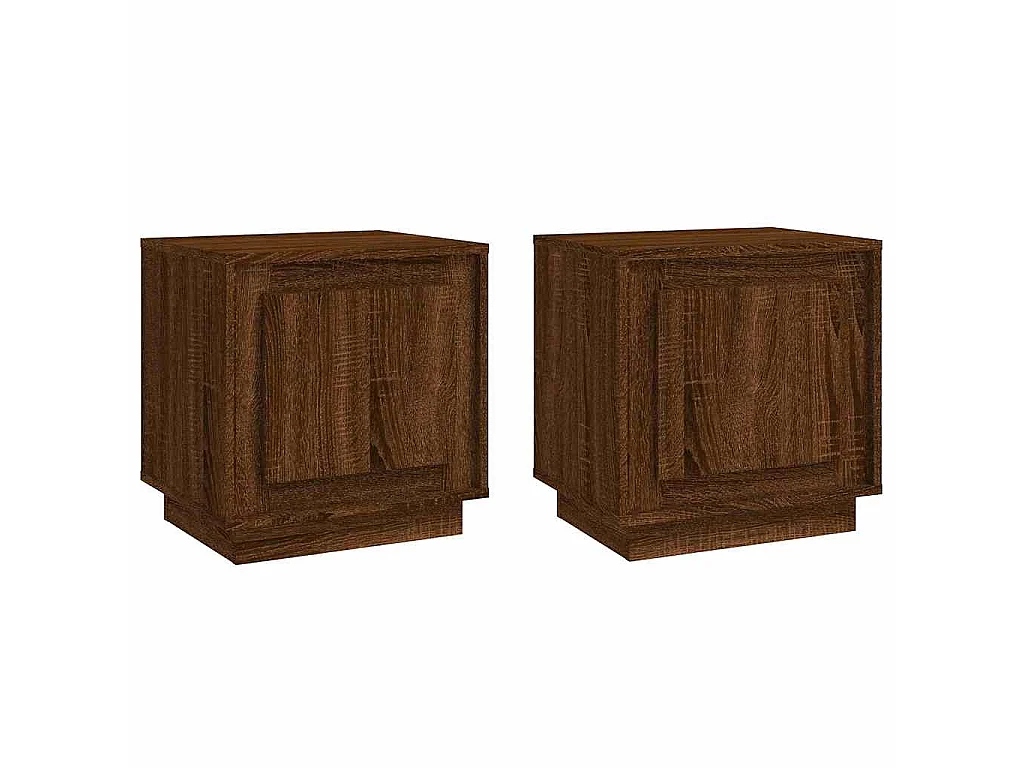 Tables de chevet 2pcs chêne marron 44x35x45cm bois d'ingénierie