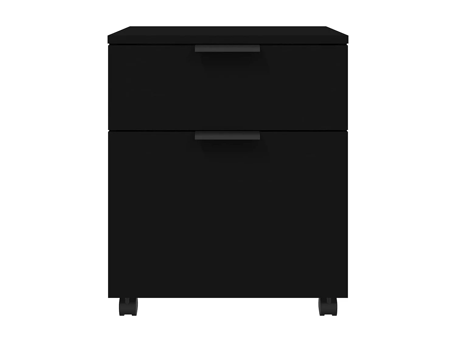 Classeur mobile avec roues noir 45x38x54 cm bois d'ingénierie