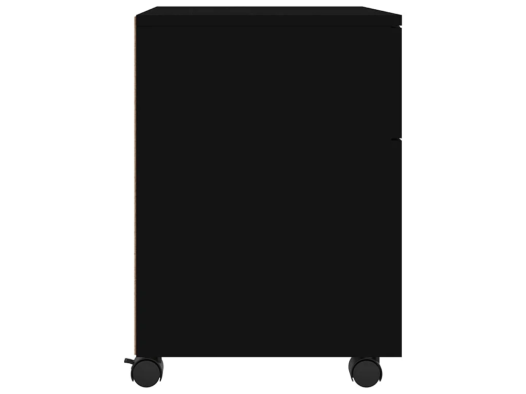 Classeur mobile avec roues noir 45x38x54 cm bois d'ingénierie