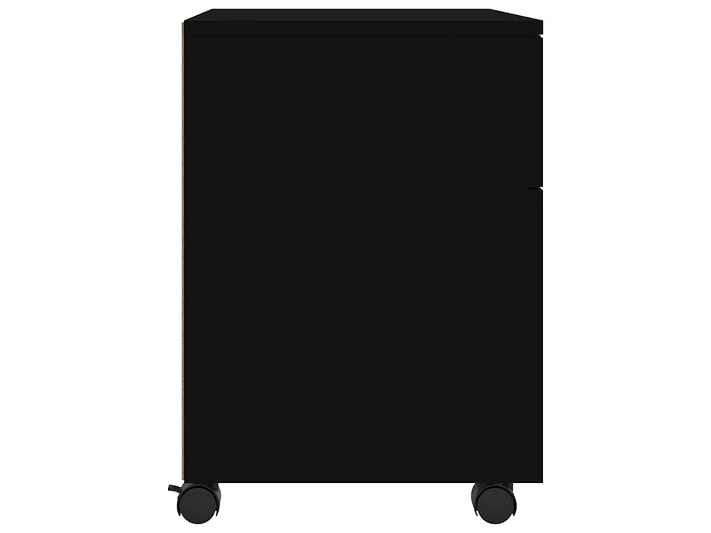Dossierkast verrijdbaar 45x38x54 cm bewerkt hout zwart