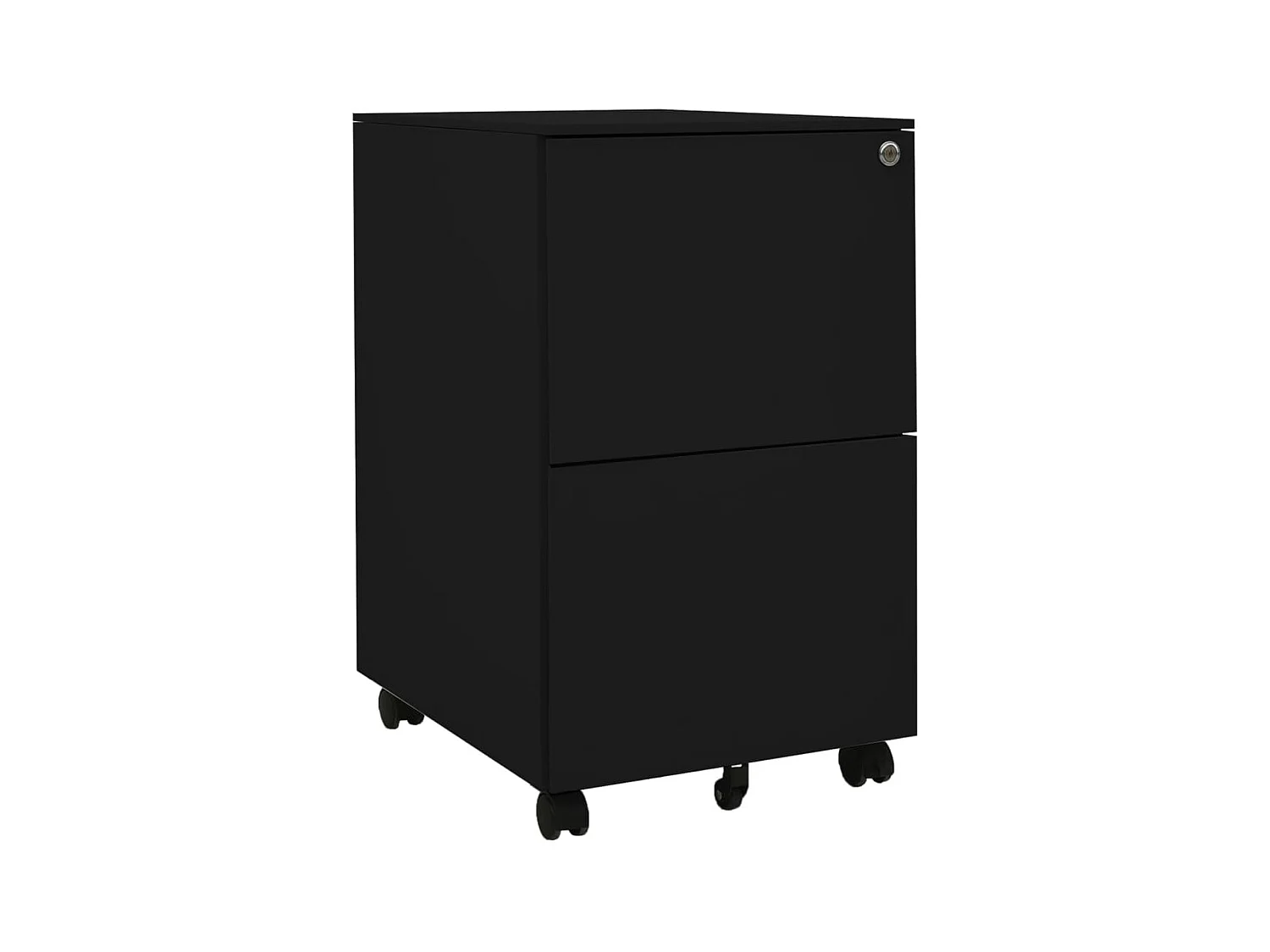 Ladeblok verrijdbaar 39x45x67 cm staal zwart