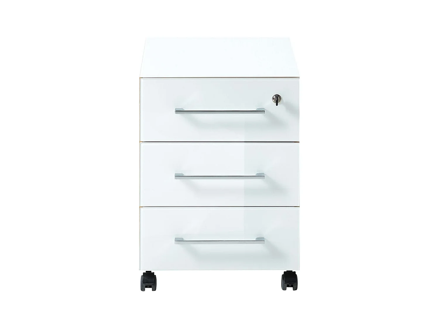 Classeur sur roulettes GW-Monteria Blanc et chêne Navarra