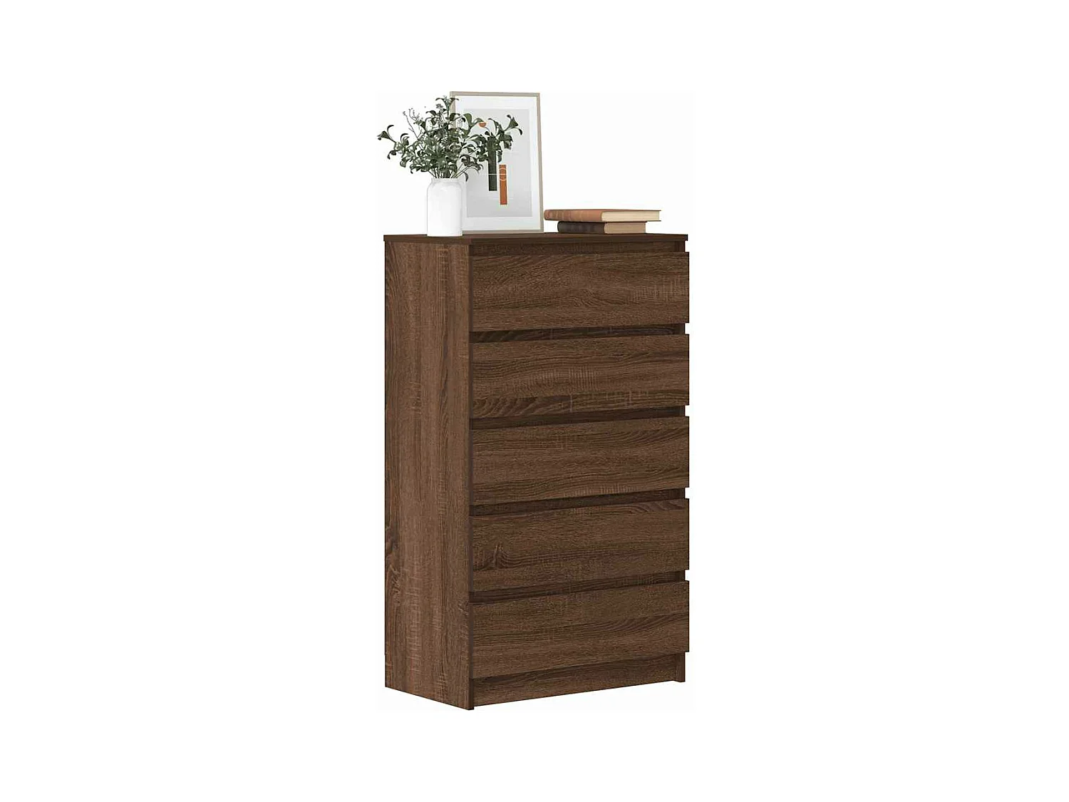 Schubladenschrank Braun Eichen-Optik 60x36x103 cm Holzwerkstoff
